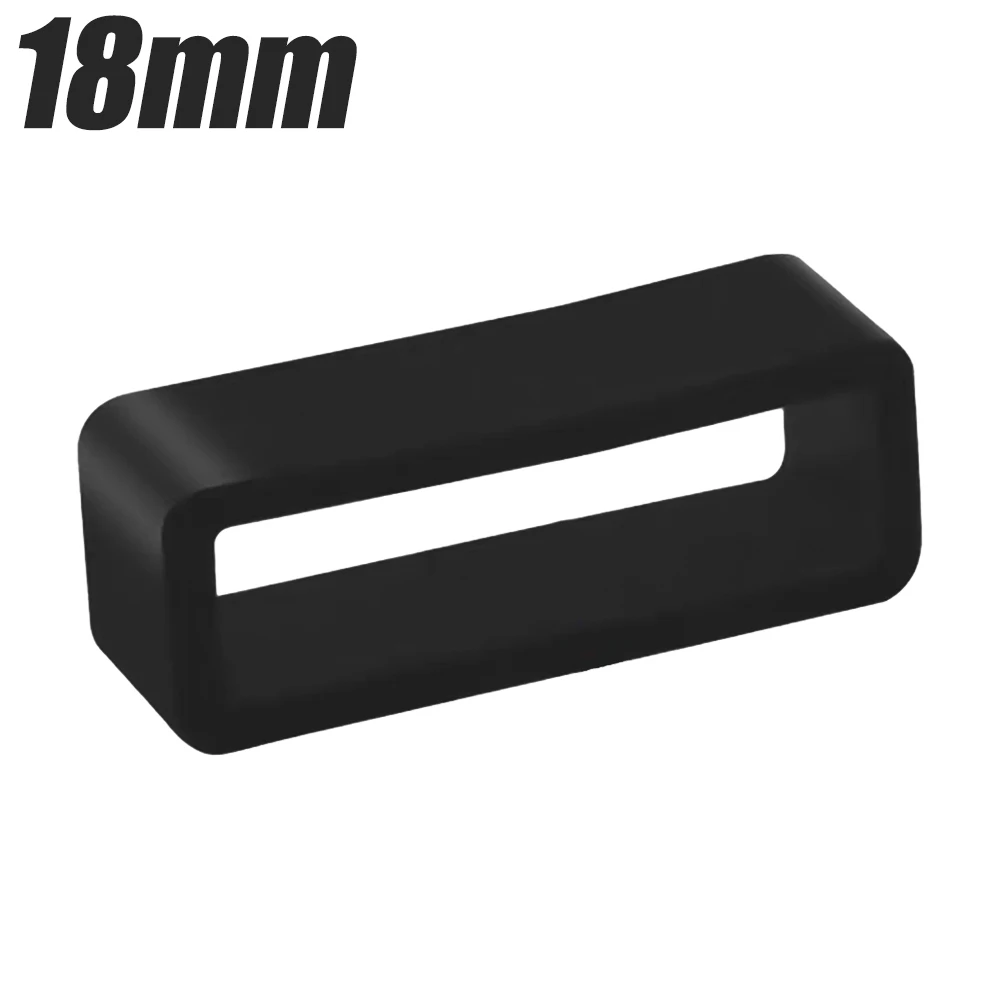 Rubber Ring Watch Strap Loops Silicone Replacement Watchband Keeper Holder Retainer 12 14 16 18 20mm Movable Watch Ring Circle: XXL / Sky Blue