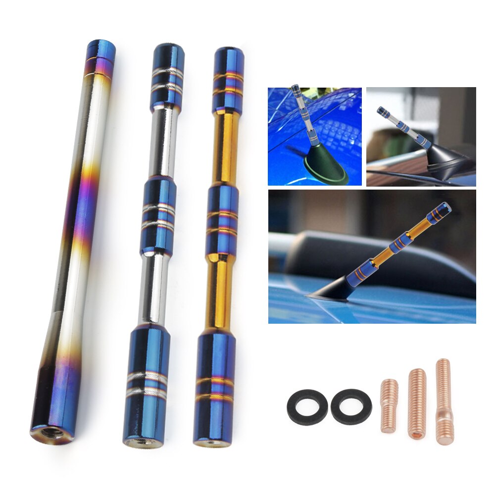 1pc aluminium universele auto dak voor spatbord radio signaal antenne auto antenne antenne uitschuifbaar