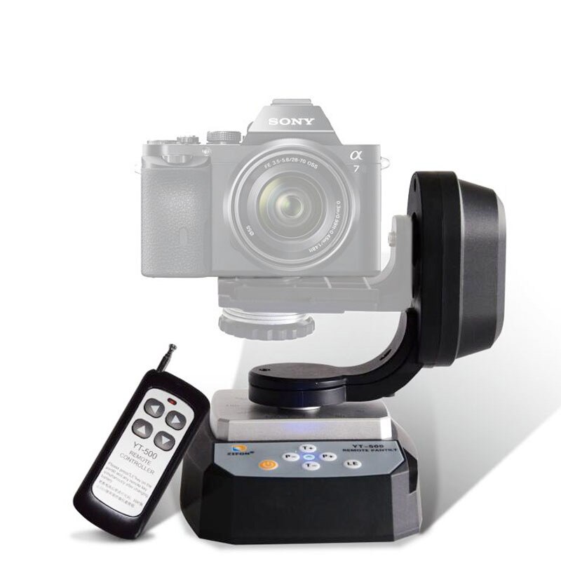 ZIFON YT-500 Motorized Remote Control Pan Tilt with Tripod Mount Adapter for Extreme Camera Wifi Camera and Smartphone
