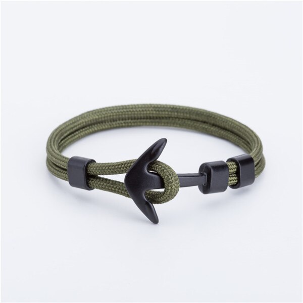 Zwart Anker Charme Armbanden Voor Mannen Vrouwen Touw ketting Armbanden Sieraden: 9