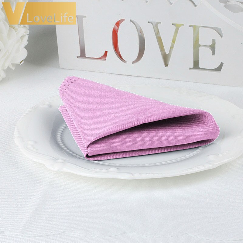 100 Stuks 30*30cm Servet Polyester Tafelkleden Vele Kleuren 12 "x 12" Doiner Wedding Party thuis Tafeldecoratie: Lavender