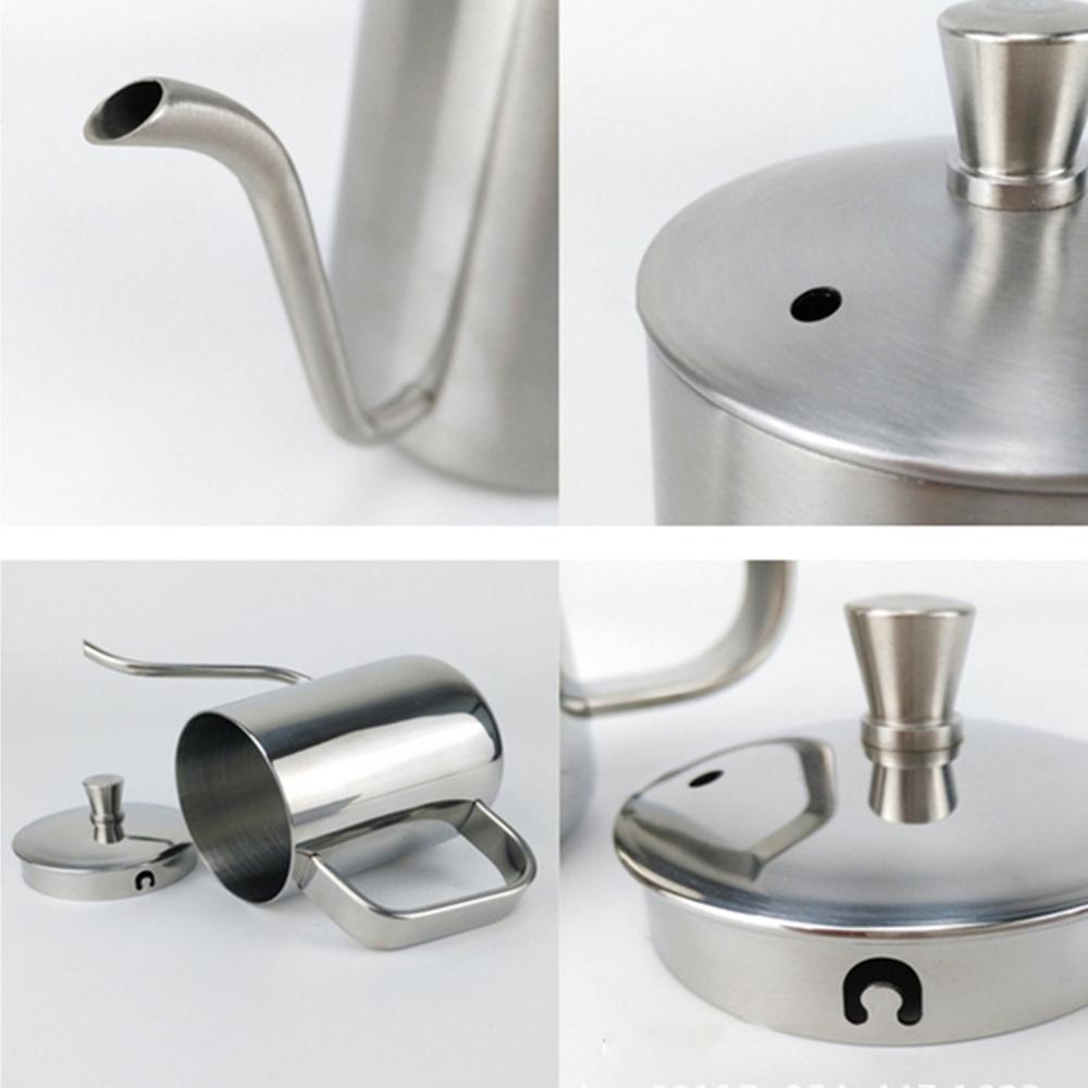 Long Narrow Spout Goosenec Coffee Kettle Pot Stainless Steel For Coffee Maker