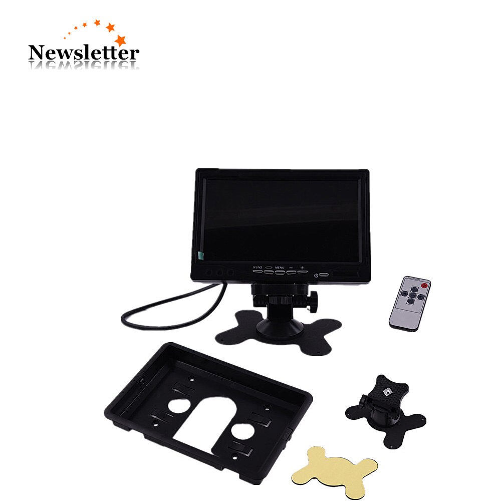 7 inch desktop monitor LCD 2ch video input DC 12 V return headrest