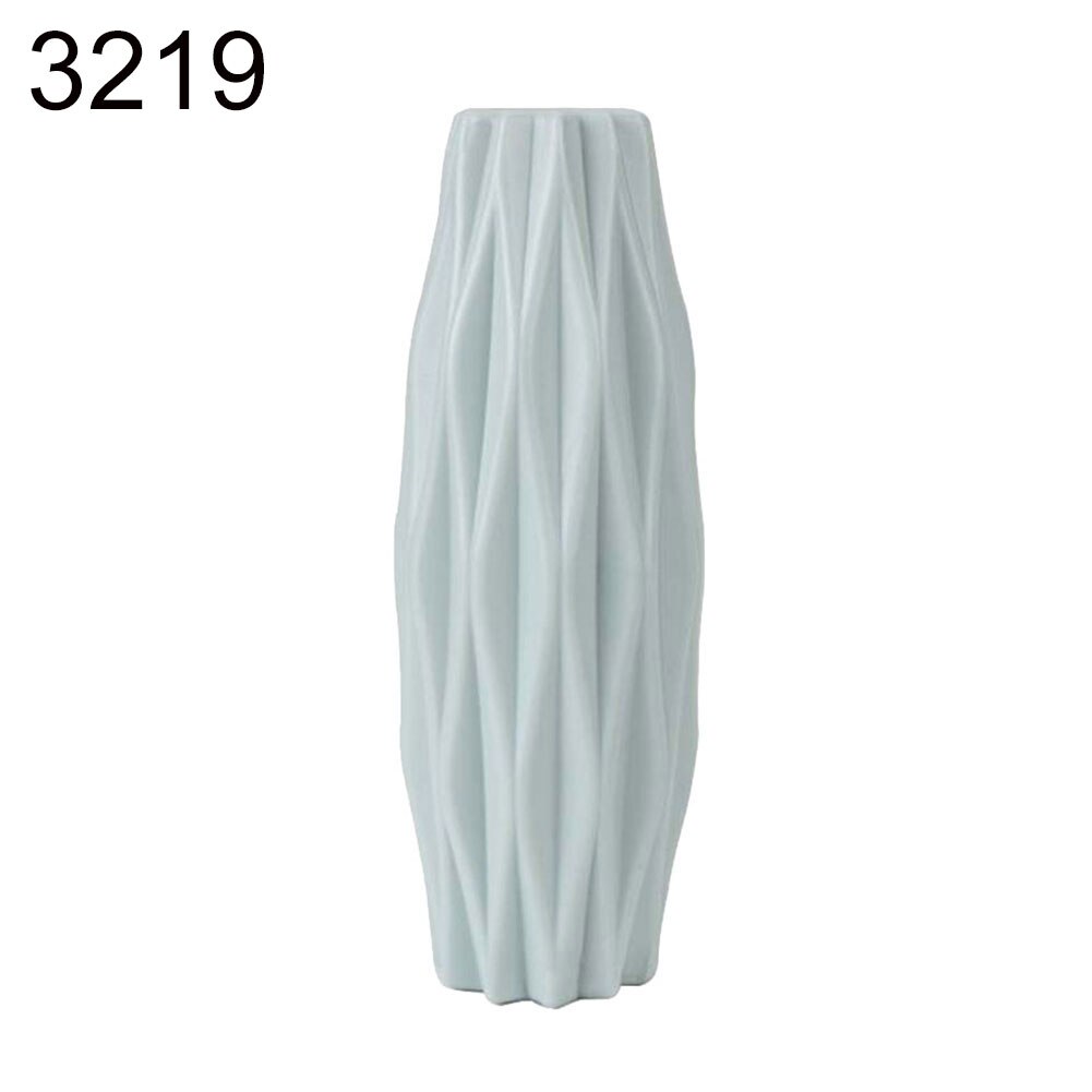 Plastic Shatter-proof Flower Pot Vase Study Room Hallway Home Wedding Decoration Unique Vase European Vase Decoration: Green  3219