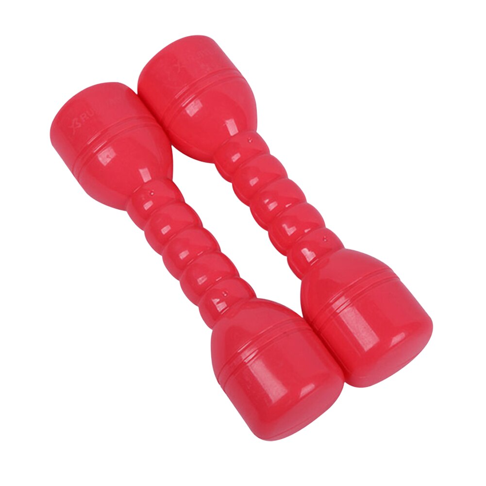 2 Stuks Kinderen Dumbell Plastic Fitnessapparatuur Kids Training Prestaties Outdoor Dansen Tool Workout Oefening Kleurrijke Speelgoed: Roze