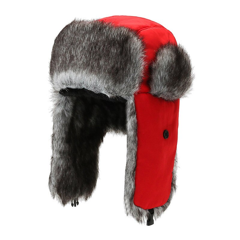 Herfst En Winter Mannen En Vrouwen Plus Fluwelen Lei Feng Hoed Outdoor Rijden Koude-Slip Gehoorbescherming Warm winddicht: Rood