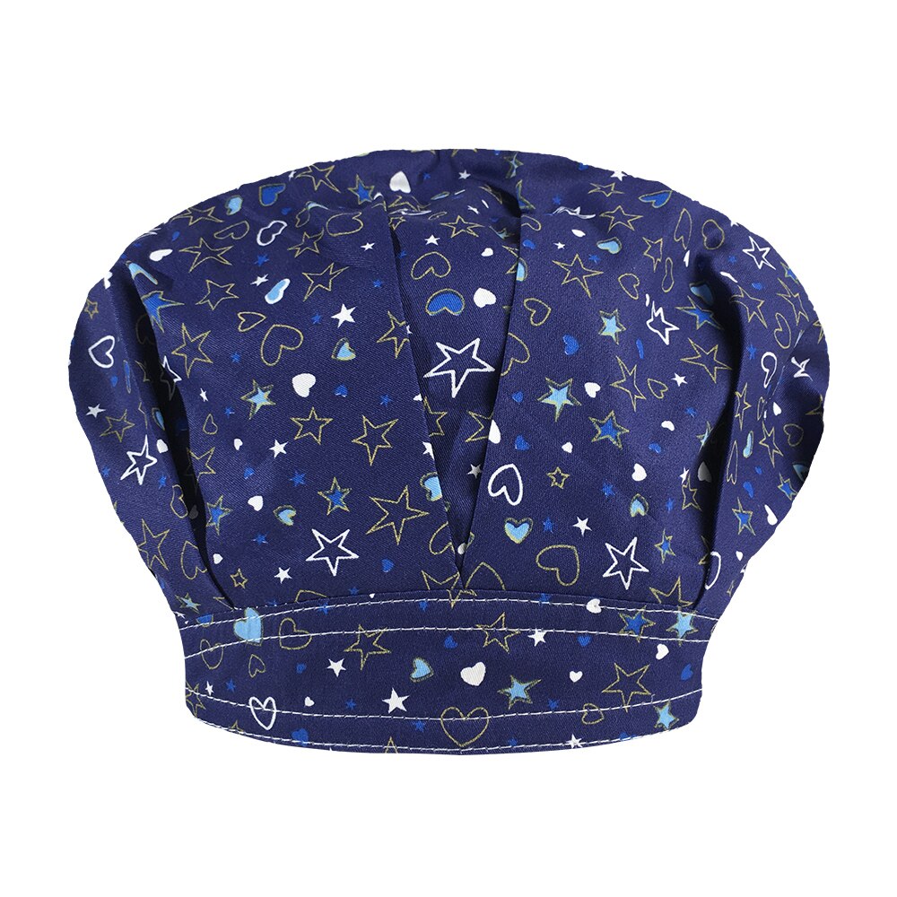 Cartoon Printed Women Scrub Caps Pattern Restaurant Kitchen Working Hats 100% Cotton Beautician Cooking Chef Puffy Cap: 32062