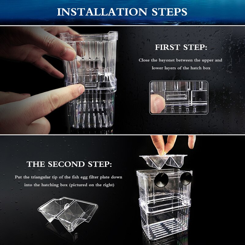 8*7*11cm Double-Deck Clear Fish Breeding Isolation Box Aquarium Breeder Fish Tank Hatching Incubator Fish House Home