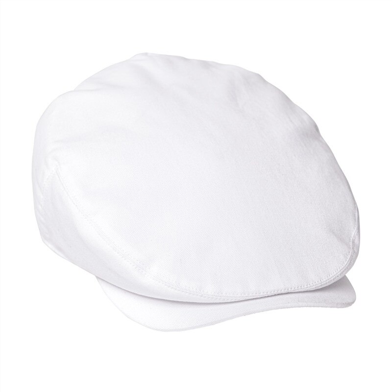 BOTVELA Flat Caps Men Ivy Cap 100% Cotton Season Cabbies Hat Driving Hats Newsboy 813: white / 59 cm