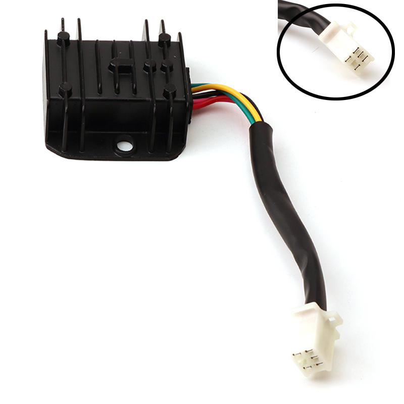 Motorcycle 5 wire Voltage Regulator Rectifier pin FXD ZJ 12V GY6 scooter ATV 0cc 12cc 10cc: Female Plug