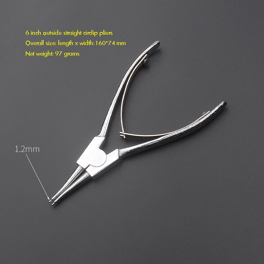 Precisie Borgring Tang, Recht/Hoek Tip Lock Ring Tang 6 Inch, 1.2Mm Boring Diameter, lock Ring Tang Voor Deurklink: B