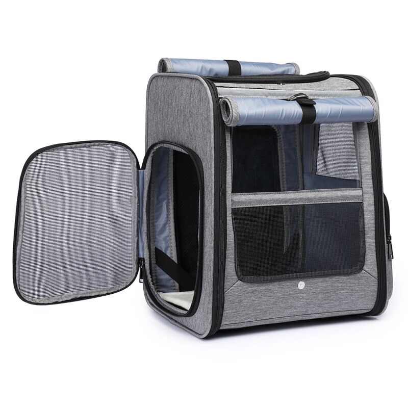 Mochila De Transporte para gatos, bolsa grande y plegable de malla transpirable, para perros pequeños y medianos, transpirable, para mascotas