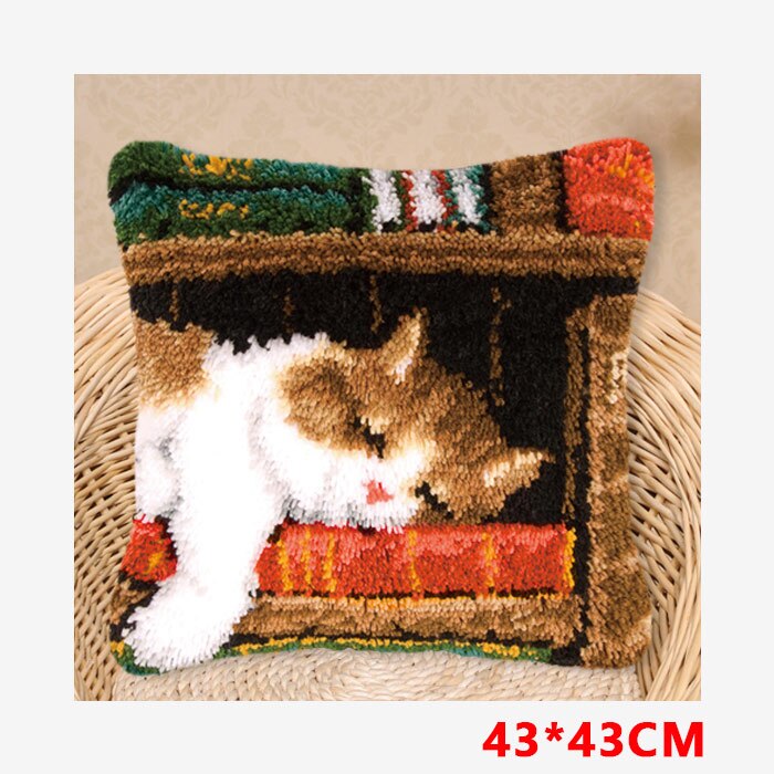 Animals Latch Hook Kit Knooppakket Smyrna Button Package Klink Haak Knoopkussen Pakket Button Pad Package Handwerken Knooppakket: BZ268-43-43