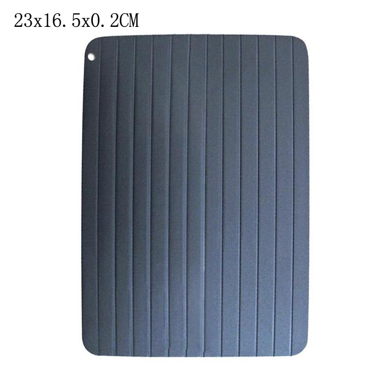 Defrost Tray Food Meat Pork Fish Thaw Frozen Quickly in Minutes Plastic No Electricity Chemicals Microwave Kitchen Defrosting To: 23x16.5x0.2CM