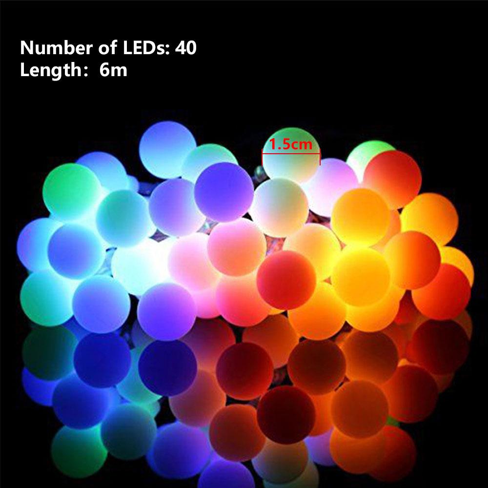 Fairy String Light 40LED 6M Fairy Light Outdoor Festival Wedding Durable Fairy String Landscape Lamp Xmas Decor Super Bright: Colorful