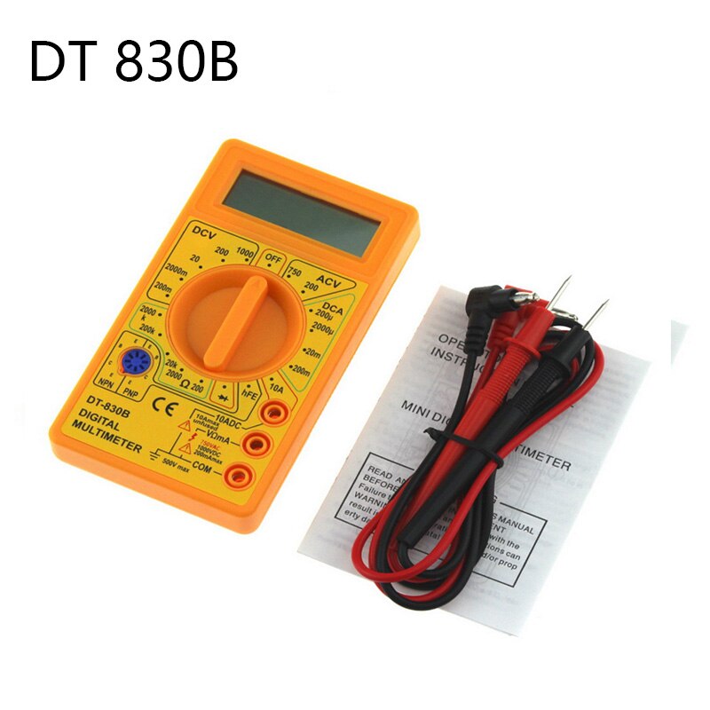 Digital Multimeter M1 A830L Portable Multimeters Handheld Tester Intelligent Digital Multimetro With Test Lead Lcd Display: A