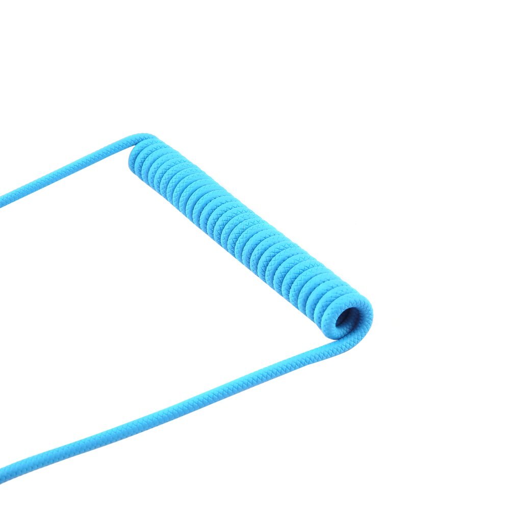 spiral type-c hann skjøteledning datasync lader metalltråd ladekabel usb-c type c kabel strukket spiralfjær til samsung