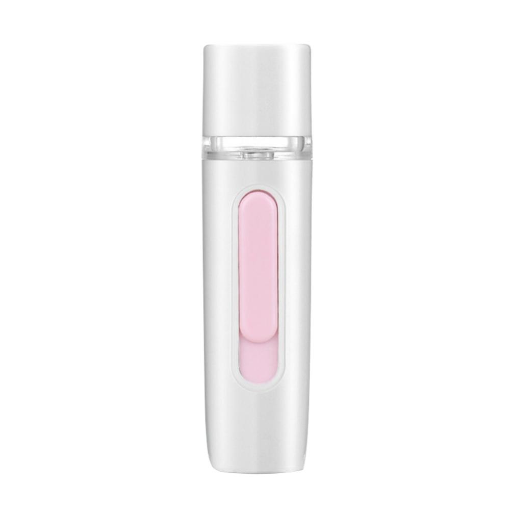 Mini Portable Nano Mister Ultrasonic Moisturizing Spray Face Steamer Handheld Humidifier Chargeable With USB Port: White