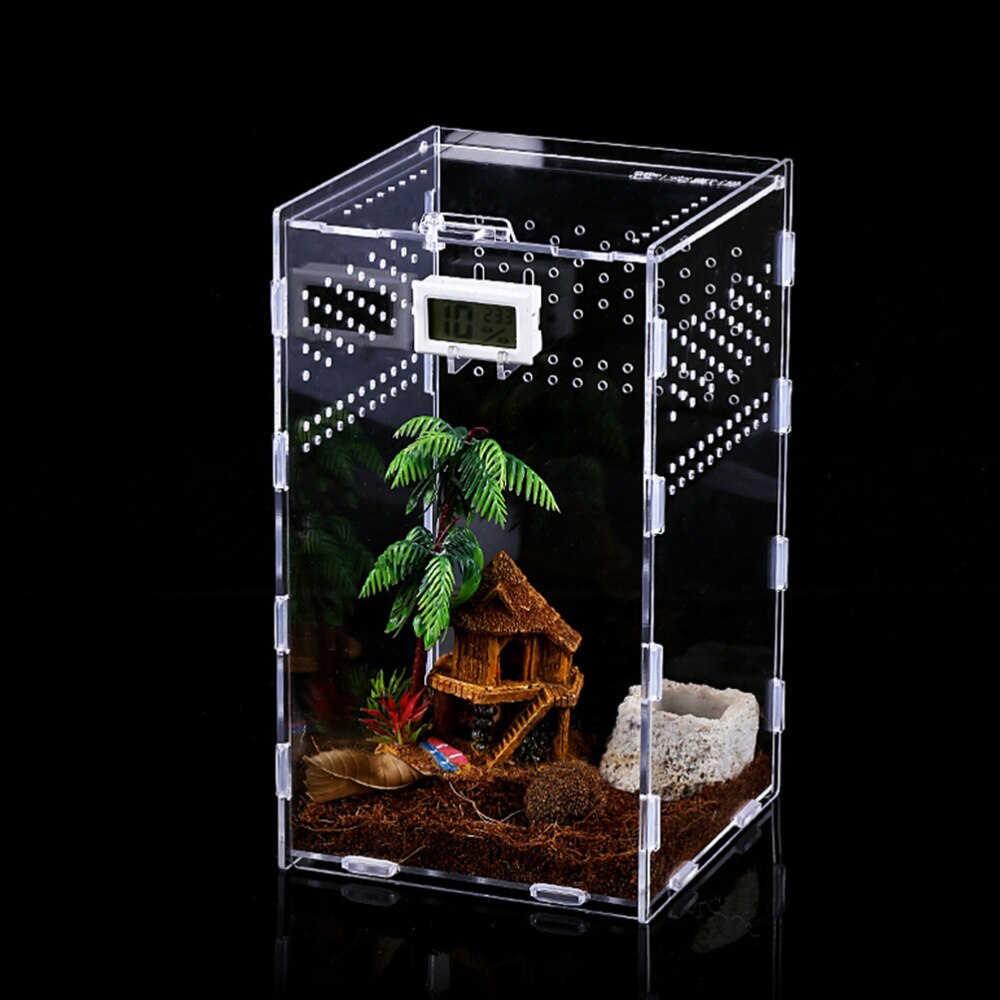 1Pc Reptile Breeding Box Acrylic Box Insect Feeding Box Insect Nest for Creeper Insect