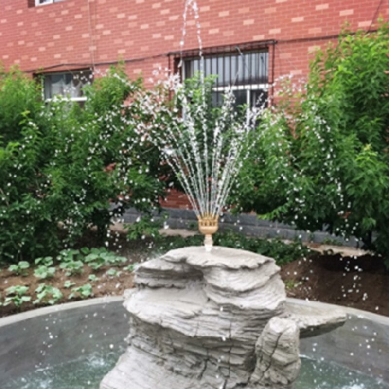 1 zoll DN25 Durcheinander Einstellbar 3 Schicht Blume Eingegeben Brunnen Düsen Garten Landschaft Brunnen Garten Teich Dekoration Brunnen Equ
