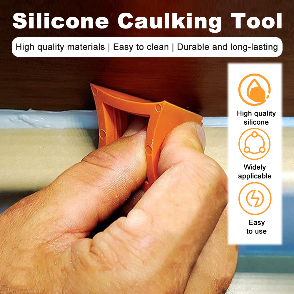 2PCS Silicone Caulking Tool Reusable Caulk Finishing Tool Caulk Smoothing Caulking Applicator for Tile Window Grout Edge Removal