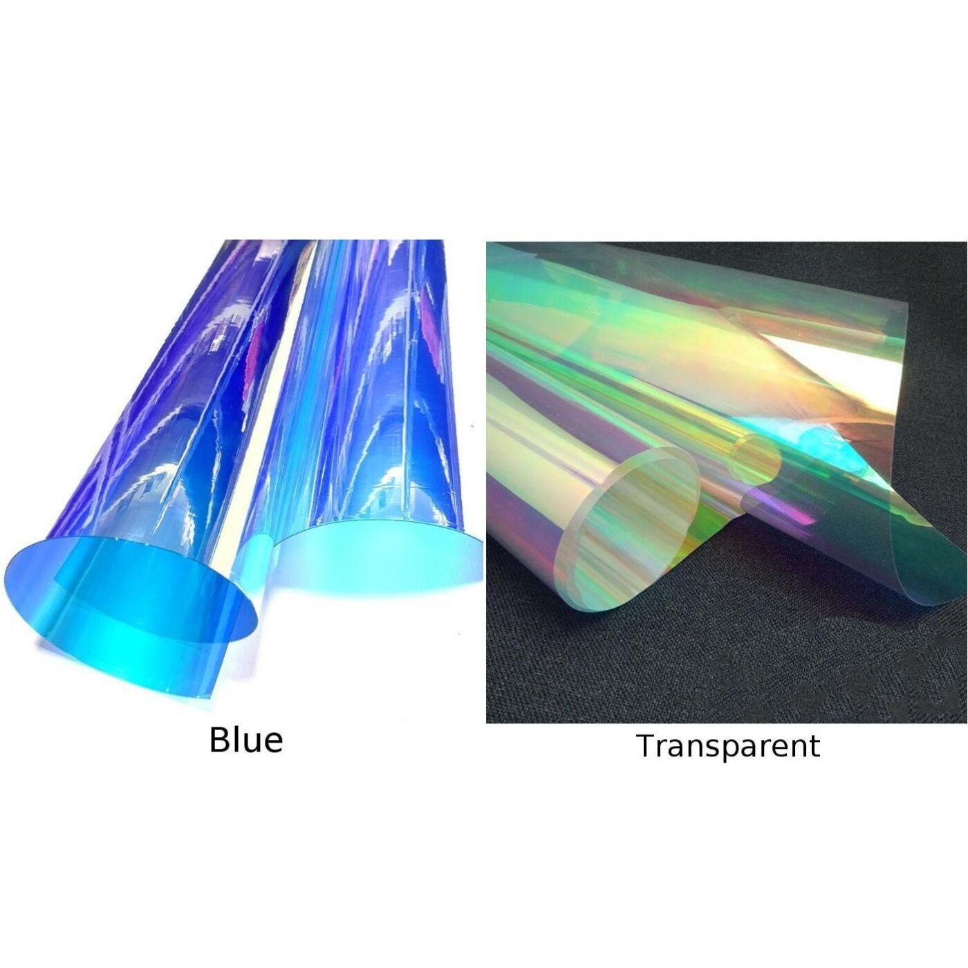 Clear Transparent PVC Holographic DIY Crafts Multicolor Fabric Vinyl Film PVC Fabric Sewing Accessories Handcrafted Bags