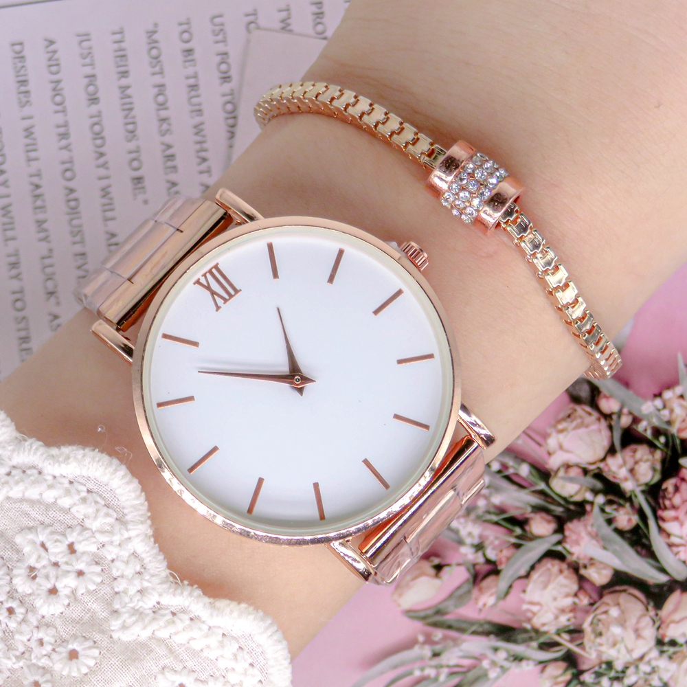 Luxury Rose Gold Bracelet Watches For Women Magnet Vicedeal