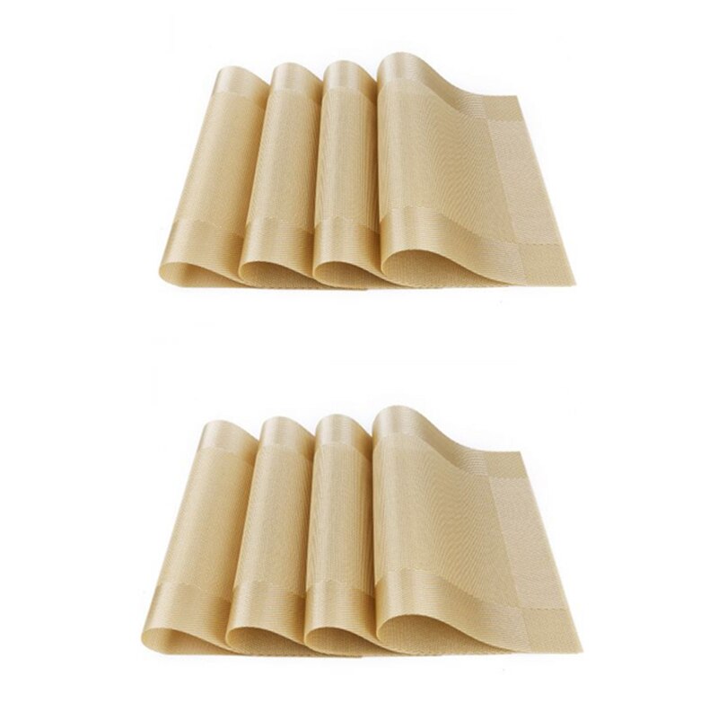 4 stk/parti pvc dækkeserviet individuelt bord skridsikker måtte vandtæt køkken spisebord pude vaskbar dekorative placeringer