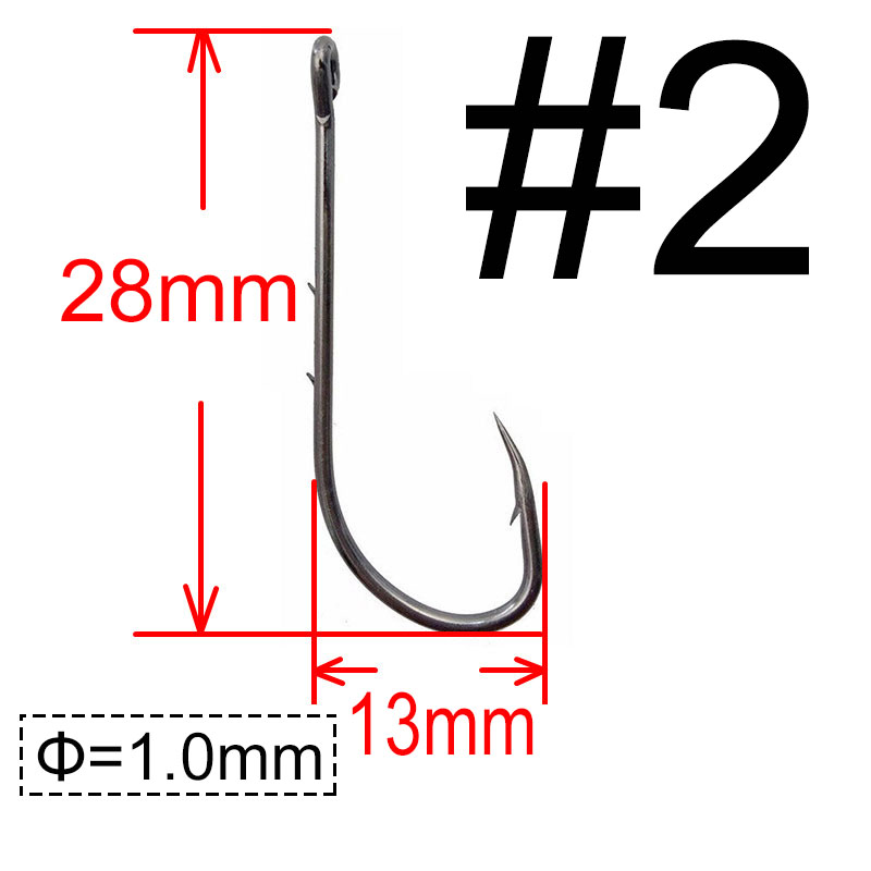 50 teile/schachtel Lange Schaft Angeln Haken Baitholder Angelhaken Karpfen Angeln Haken Jig Stacheldraht hoch Kohlenstoff stahl versetzt Schmale Köder Haken: Blau