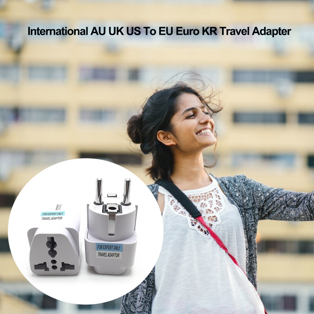 Universal EU Plug Adapter 250V 10A AU UK US To EU Euro AC Travel Adapter Electrical Plug Converter Power Socket
