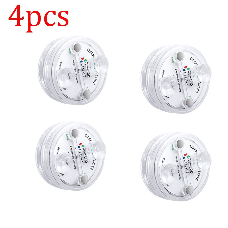 13 Led Submersible Led Verlichting Onderwater Verlichting Kleur Veranderende Zwembad Verlichting IP68 Waterdicht Met Afstandsbediening Magneten Zuignappen: 4PCS