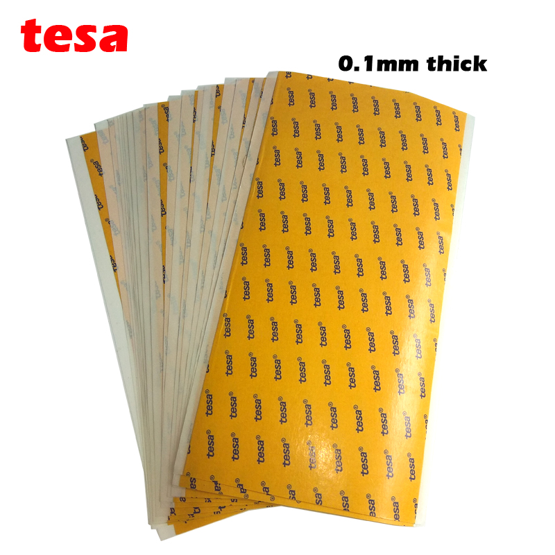 TESA-Lámina adhesiva de doble cara, 68547 fina, 0,1mm de grosor, superpegajosa, resistente, 4x8 pulgadas, 100MM x 200MM, color transparente