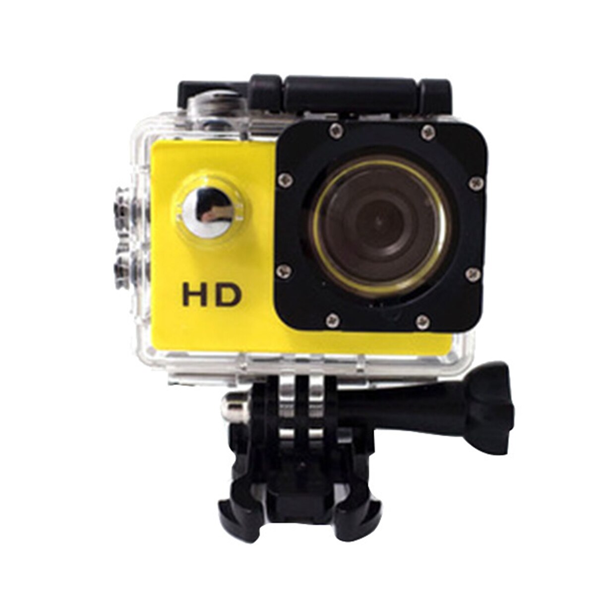 Owgyml udendørs sport action mini kamera vandtæt cam screen farve vandafvisende videoovervågning undersøisk kamera: Gul