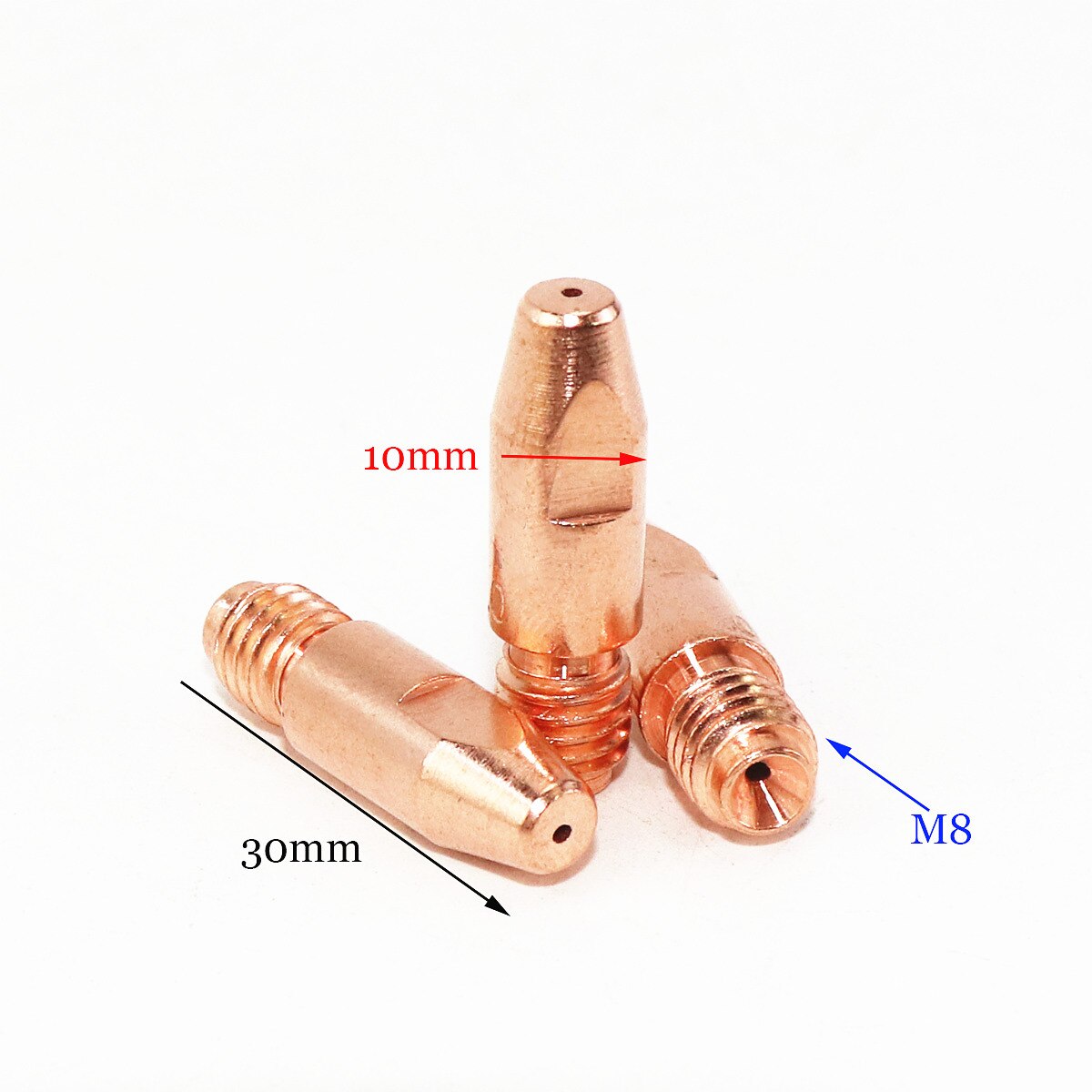10 stuks 36kd contacttips cucrzr mig-toorts/pistool verbruiksartikelen 0.8/1.0/1.2mm lastips voor euro-stijl mig mag-lastoorts
