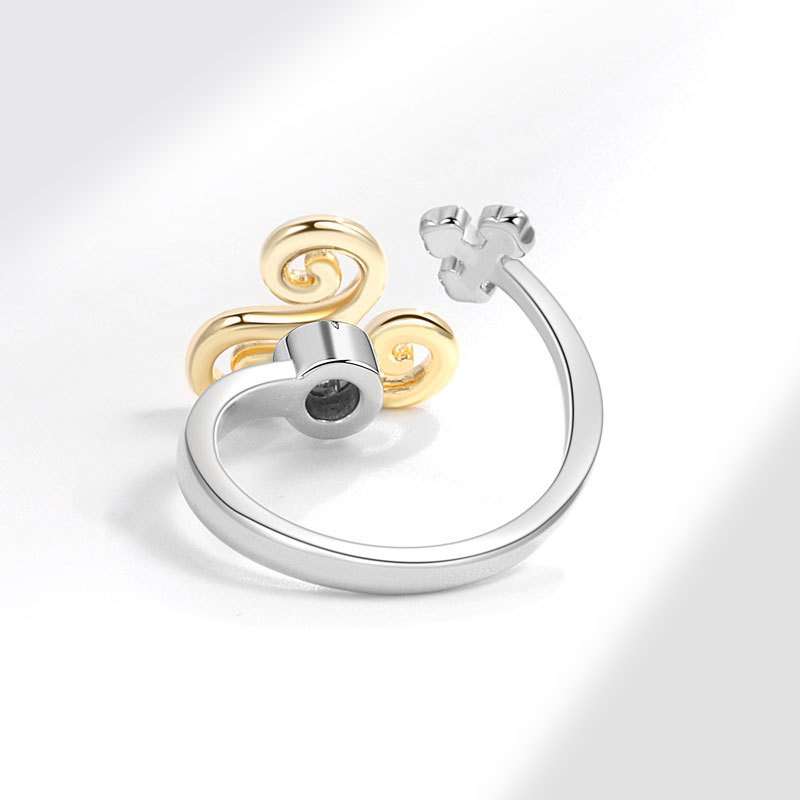 Anti-stress ångest ring för kvinnor teen wolf triskele triskelion inspirerad spinner fidget ringar trippelspiral fingersmycken