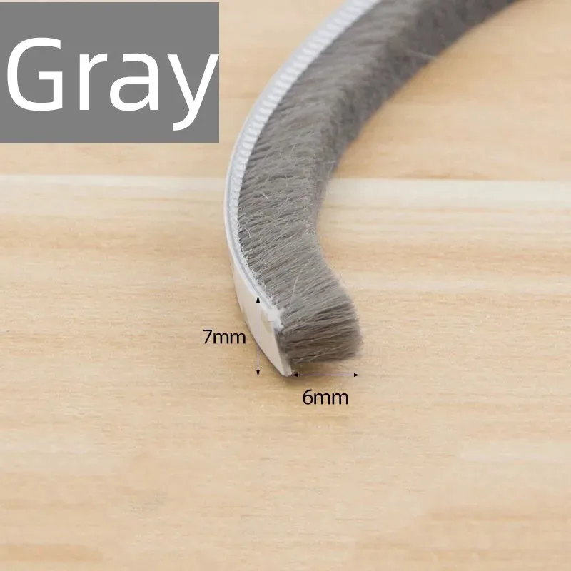 10M Self Adhesive Brush Strip Door Window Sealing Strip Door Window Windproof Dust Sound Insulation Strip Gasket Home