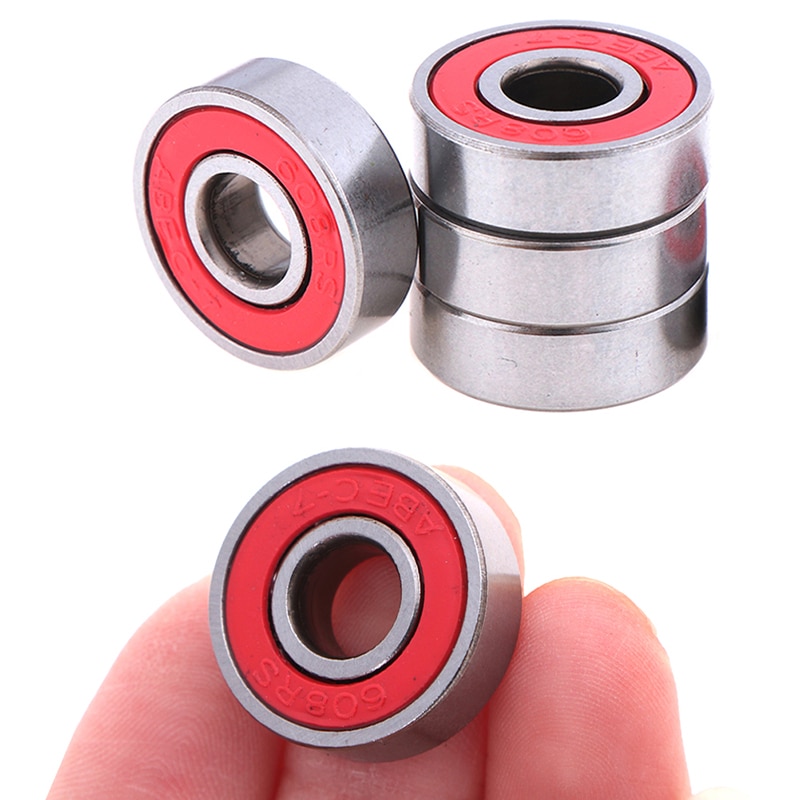 5Pcs Red ABEC-7 608RS Skateboard Roller Sealed Ball Bearings 8x22x7mm