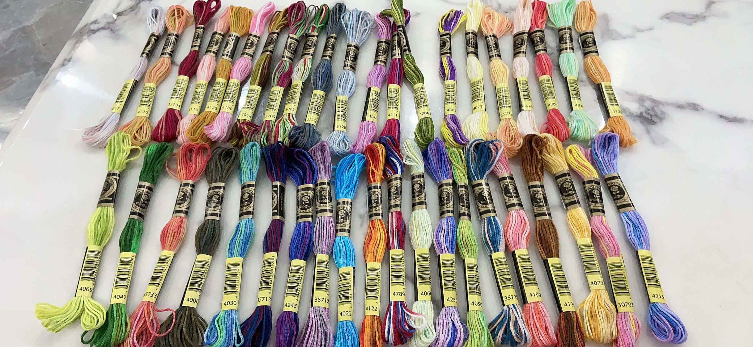 Hilo de bordado de algodón egipcio mercerizado, 41 colores variados, 8 metros por madeja, punto de cruz