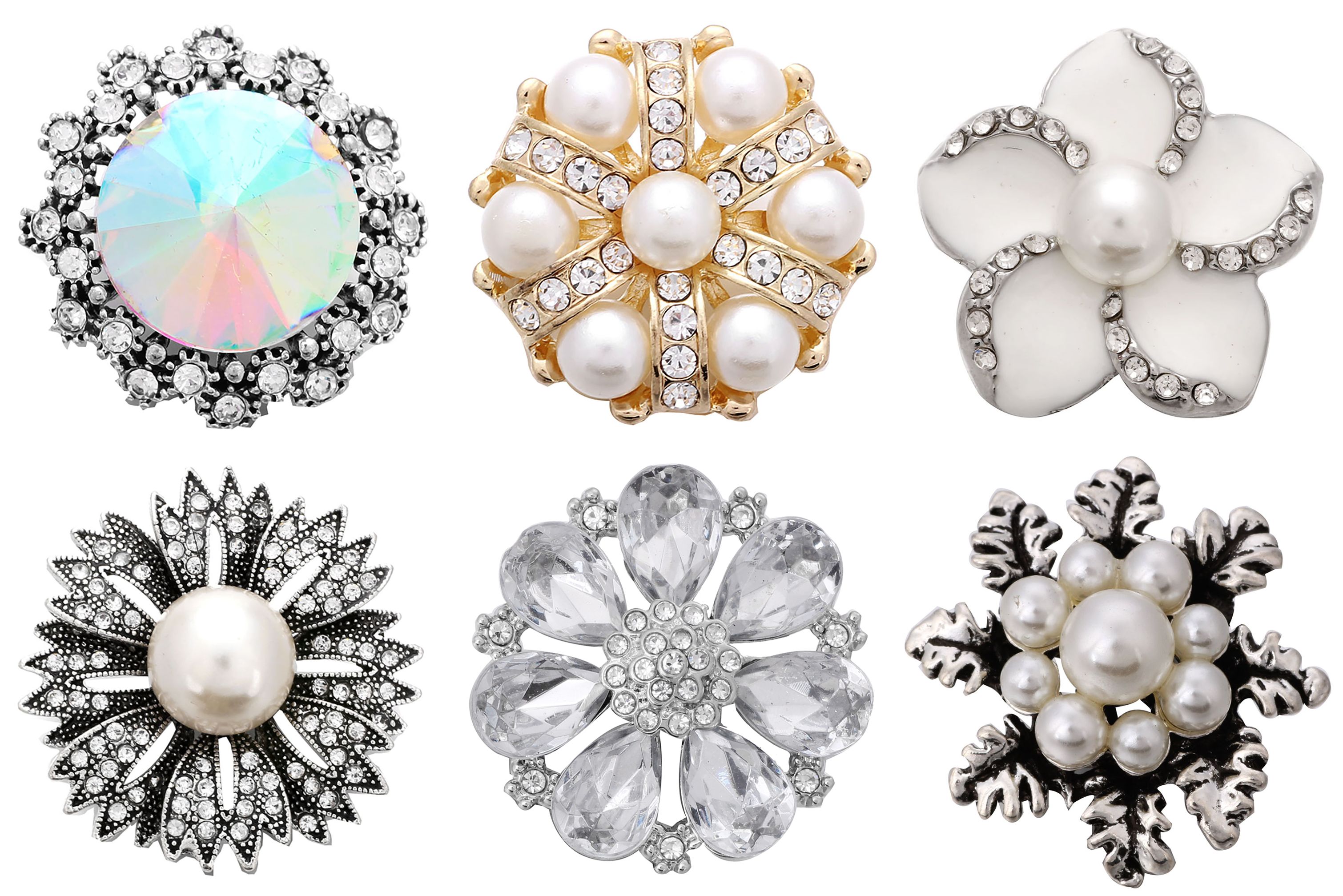 6 pièces/lot gros bouton pression bijoux mixte métal 18mm bouton pression strass pour 20mm 18mm bouton pression Bracelet bijoux: 17