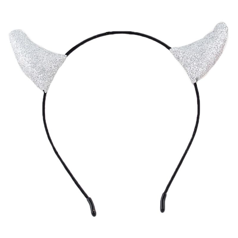 Kvinner jente halloween pannebånd glitter paljetter djevelen horn cosplay fest hår bøyle axyd: S