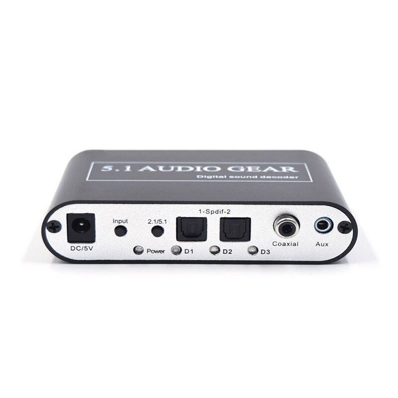 5.1 o gir digital lyd o dekoder digital til analog o dekoder dac optisk koaksial usb-inngang  til 5.1ch analog(eu-plugg