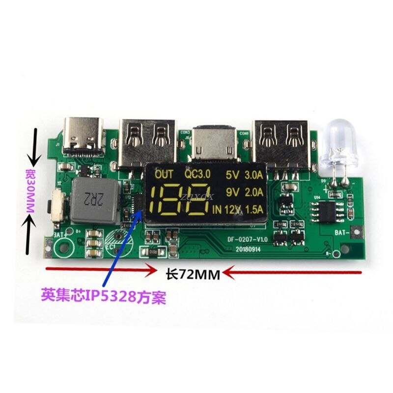 Dual USB QC 3.0 8x 18650 Battery DIY Power Bank Box Charger For iPhone Xiaomi Cell Phone Tablet PC White/Black/Blue Pink #