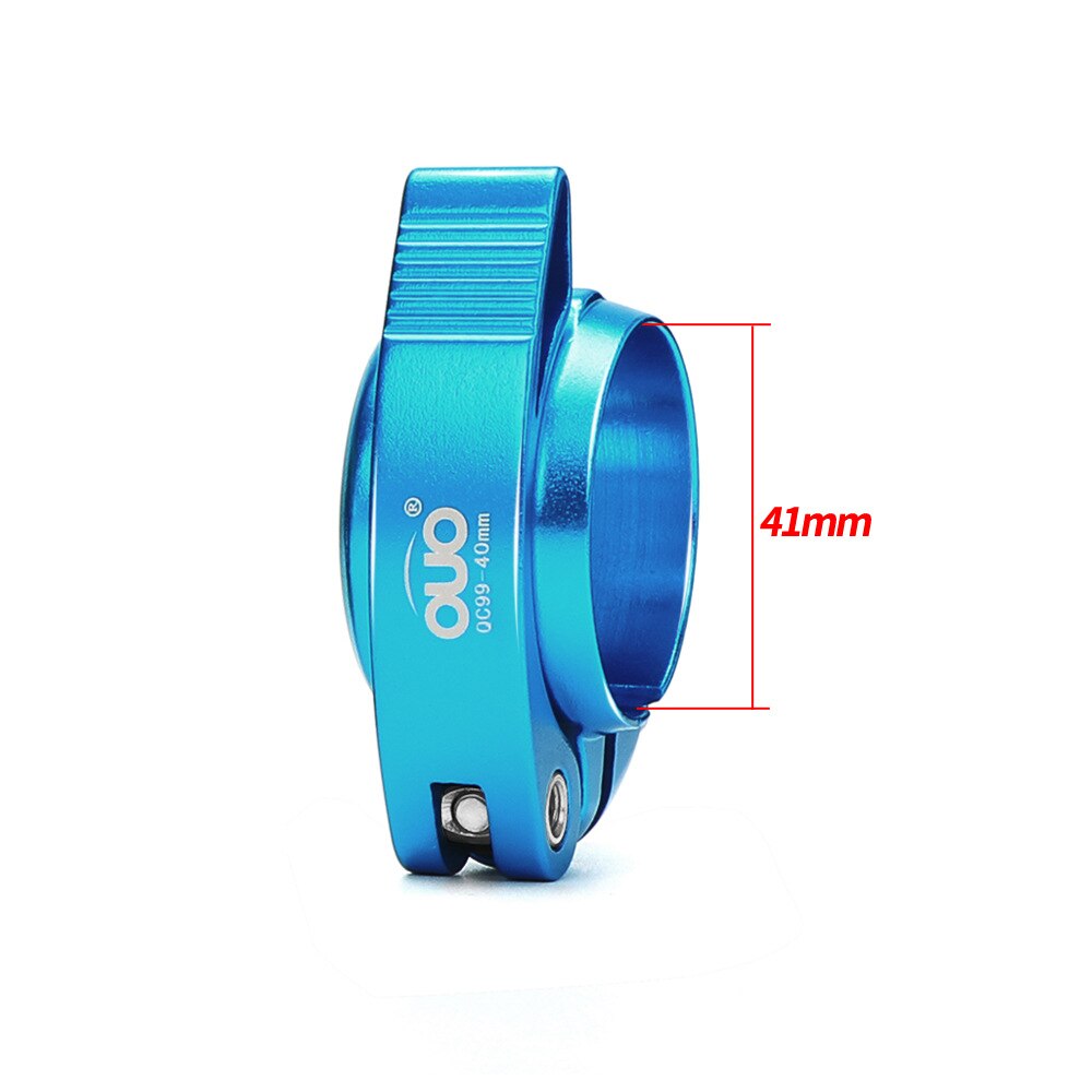 Colorful CNC Bicycle Seat Tube Clamp Suitable for Sp8 Generation Driving Seat Tube Clamp 40/41mm Folding Bicycle Seat Tube Clamp: Blue-41mm