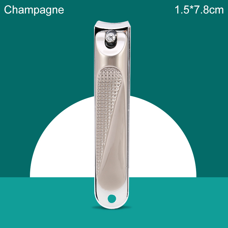 Nail Clippers Stainless Steel Dead Skin Manicure Fingernail Cutter Thick Hard Ingrown Toenail Scissors Pedicure tools: Champagne L