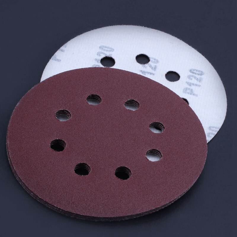 50Pcs 125Mm Orbital Sander Sandpaper Discs 40,60,80,100,120G Grit Sanding