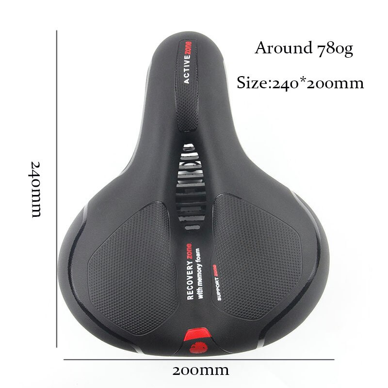 Comfort Bike Seat,Wide Bicycle Saddle Replacement Memory Foam Padded Soft Bike Cushion with Absorbing Universal Fit
