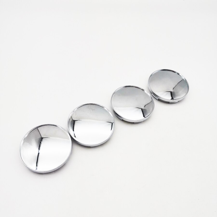 4Pcs Set Universal Chrome Silver Car Wheel Center Hub Caps Covers