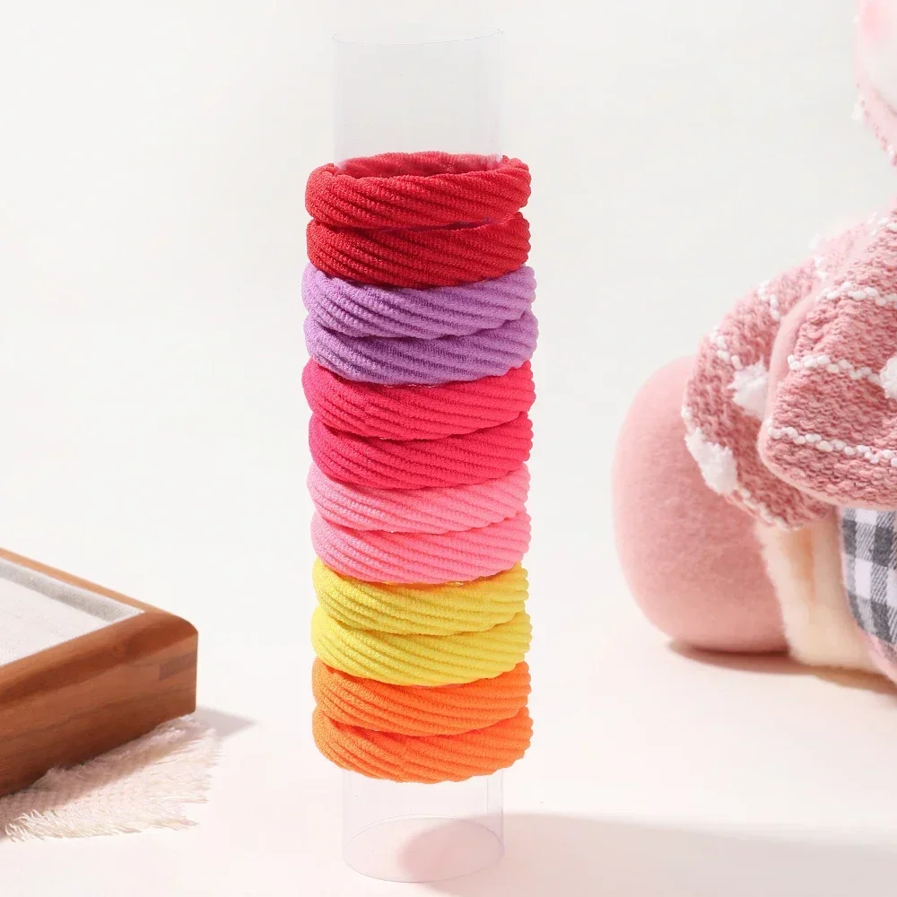 Gomas elásticas para el pelo para niña y mujer, cintas elásticas sencillas para el pelo, coletero, accesorios para el cabello, 12 piezas: Verde