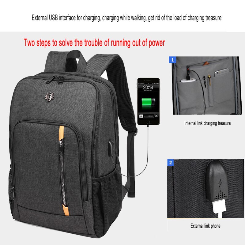 Goloen Wolf Reizen Laptop Rugzak Usb-Oplader Tiener Schooltas Reizen Mannelijke Leisure Rugzakken Mochila Voor Vrouwen Gril Tassen