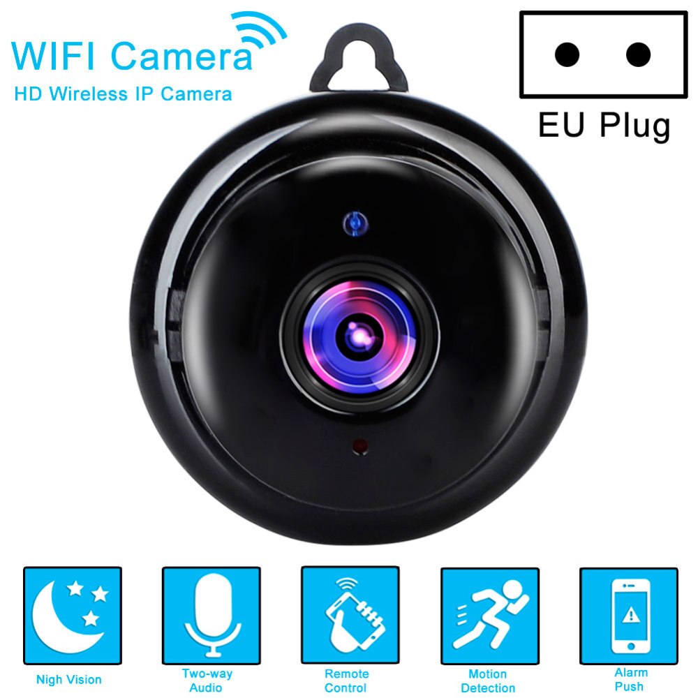 WiFi Babyfoon Camera1080P Draadloze WiFi CCTV Camera IP Indoor Outdoor HD DV Beveiliging Night Cam Home Security surveillance:  EU PLUG